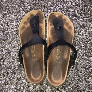 Black thong Birkenstock’s